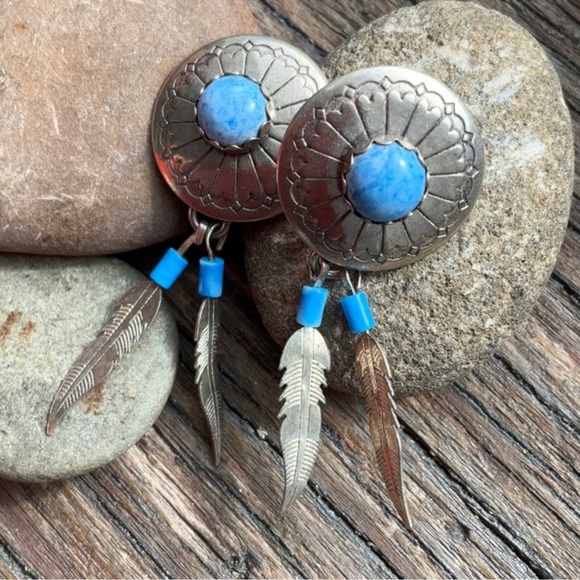 Native American feather earrings - Picture 1 of 6